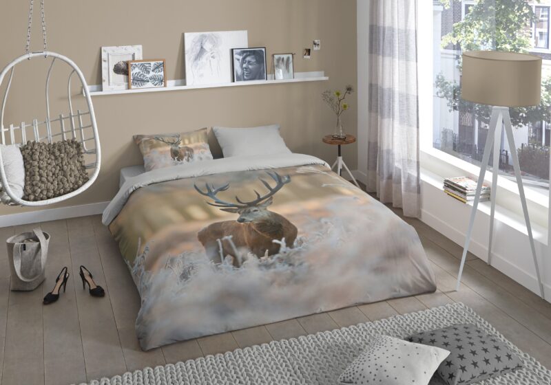 Good Morning Flanellen dekbedovertrek  "Michel" - Multi