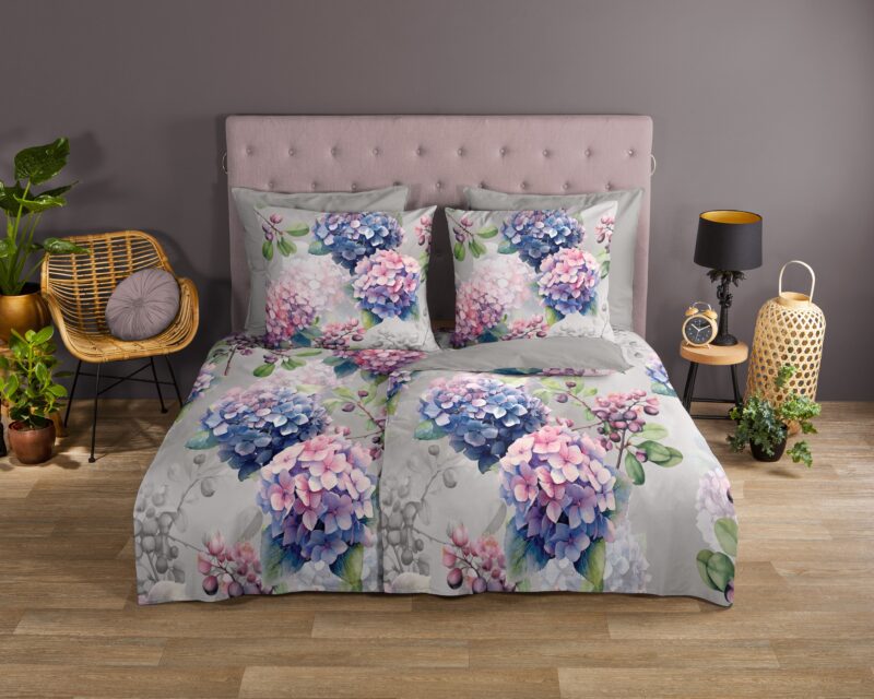 Good Morning Katoenen dekbedovertrek  "Julia" - Grijs