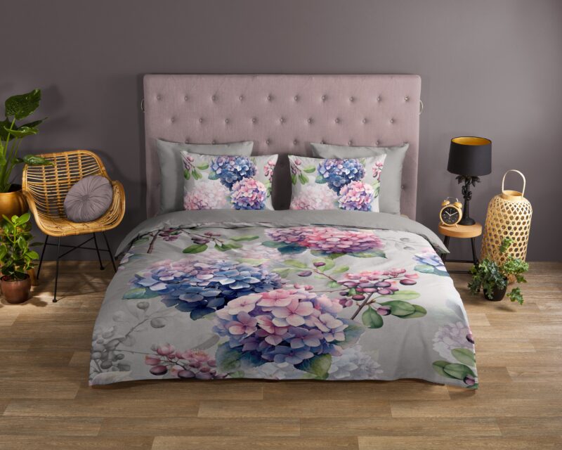 Good Morning Katoenen dekbedovertrek  "Julia" - Grijs