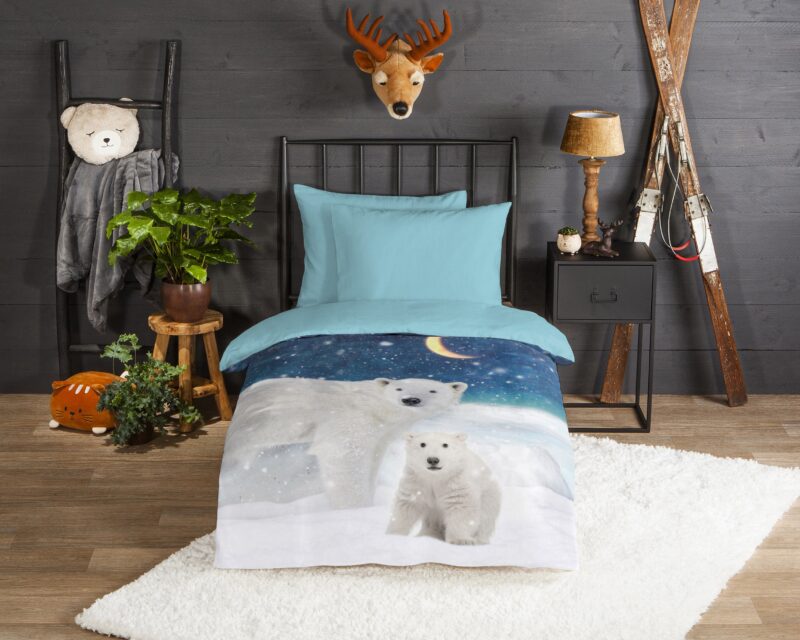 Good Morning Flanellen dekbedovertrek  "Polar" - Multi