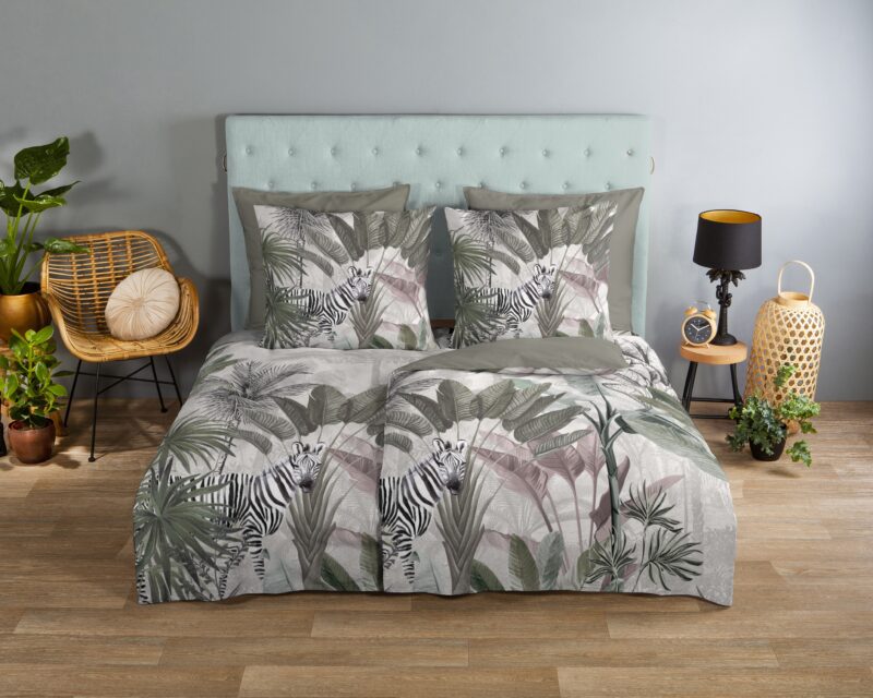 Good Morning Katoenen dekbedovertrek  "Irene" - Groen