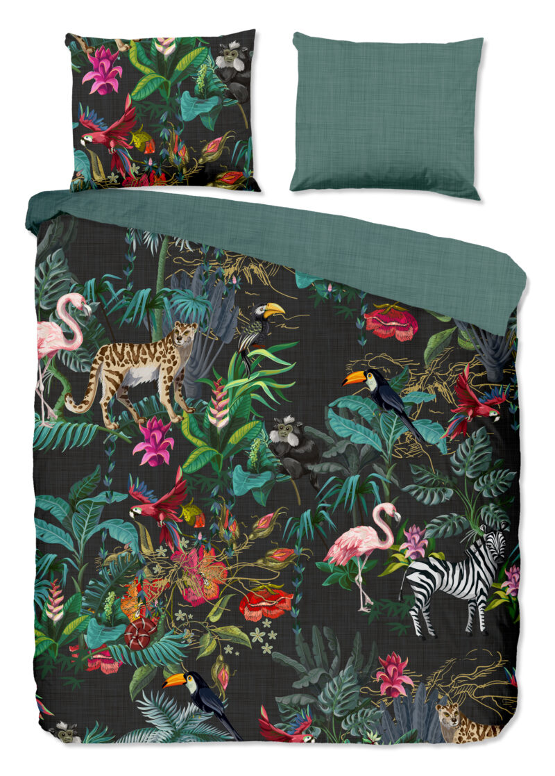 Good Morning Dekbedovertrek "jungleprint" - Multi - (240x200/220 cm) - Katoen
