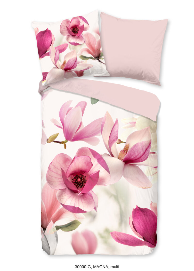 Good Morning Dekbedovertrek "magnolia bloemen" - Multi - (135x200 cm) - Katoen