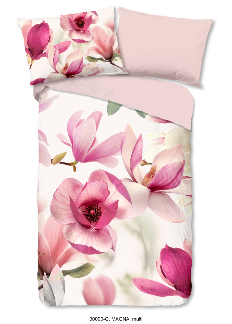 Good Morning Dekbedovertrek "magnolia bloemen" - Multi - (140x200 cm) - Katoen