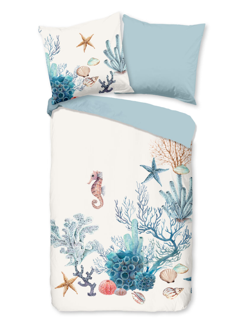 Good Morning Dekbedovertrek "maritiem" - Wit - (135x200 cm) - Katoen