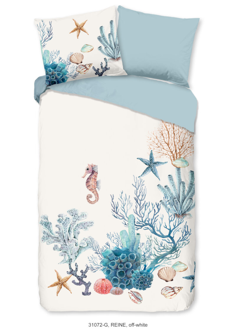 Good Morning Dekbedovertrek "maritiem" - Wit - (140x200/220 cm) - Katoen