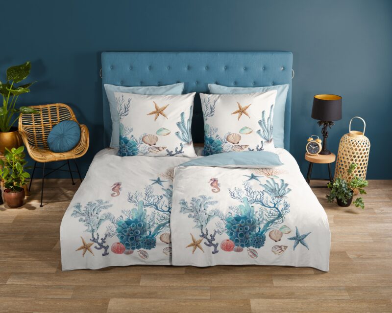 Good Morning Katoenen dekbedovertrek  "Reine" - Wit