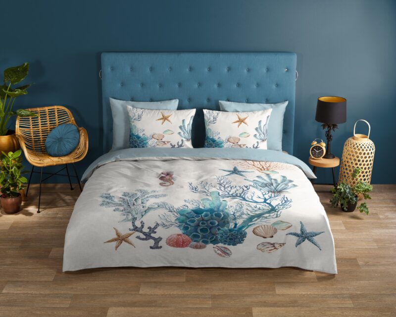 Good Morning Katoenen dekbedovertrek  "Reine" - Wit