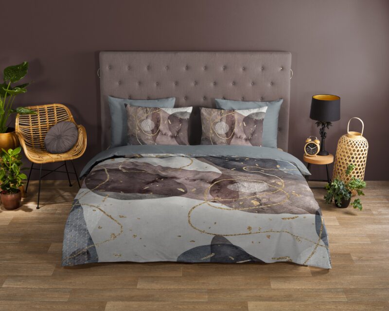 Good Morning Katoenen dekbedovertrek  "Zayn" - Grijs