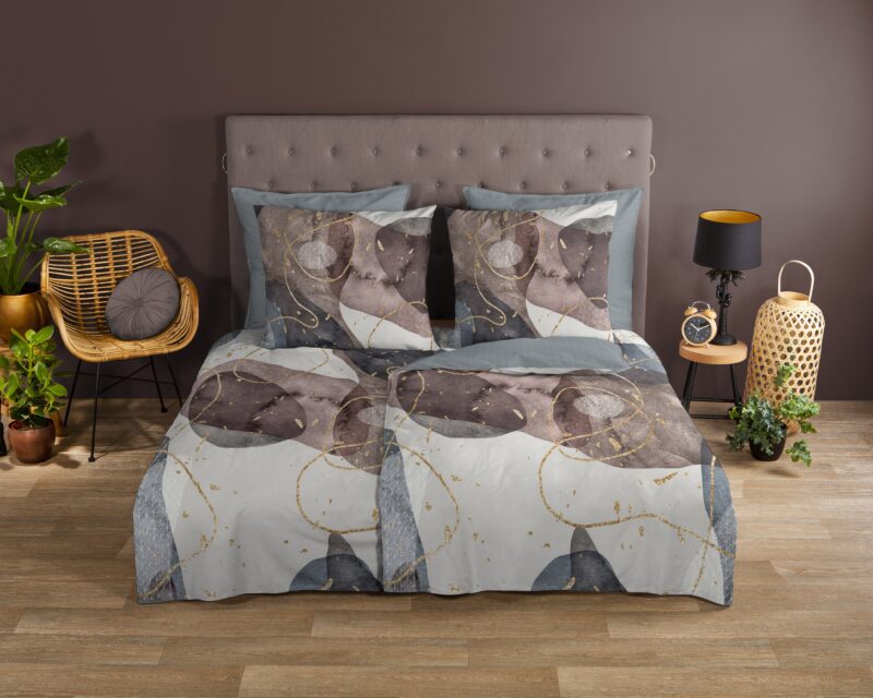 Good Morning Katoenen dekbedovertrek  "Zayn" - Grijs