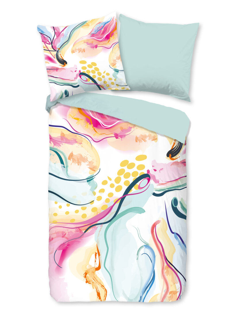 Good Morning Dekbedovertrek "moderne print" - Multi - (155x220 cm) - Katoen