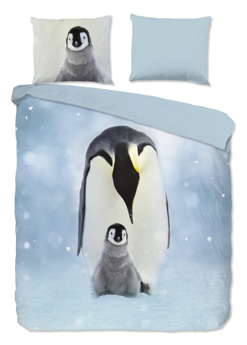 Good Morning Dekbedovertrek "pinguins" - Multi - (240x200/220 cm) - Katoen Flanel