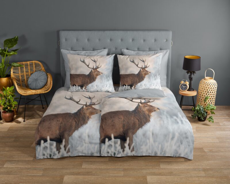 Good Morning Katoenen dekbedovertrek  "Wess" - Grijs