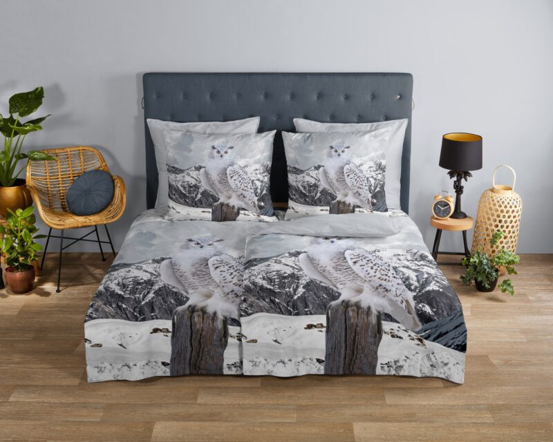 Good Morning Katoenen dekbedovertrek  "Jacob" - Grijs