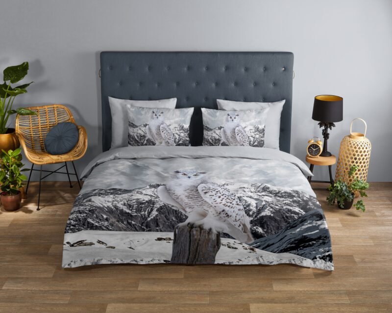 Good Morning Katoenen dekbedovertrek  "Jacob" - Grijs