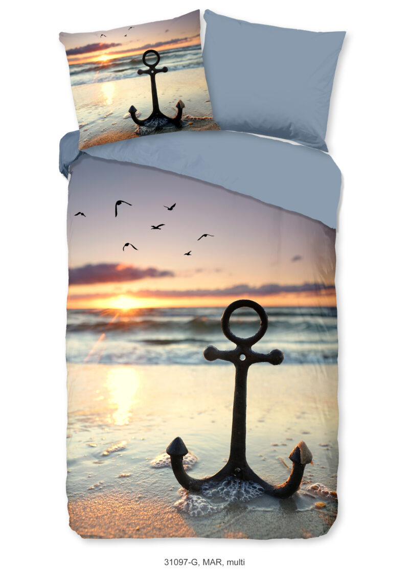 Good Morning Dekbedovertrek "strand/ zee" - Multi - (140x200/220 cm) - Katoen