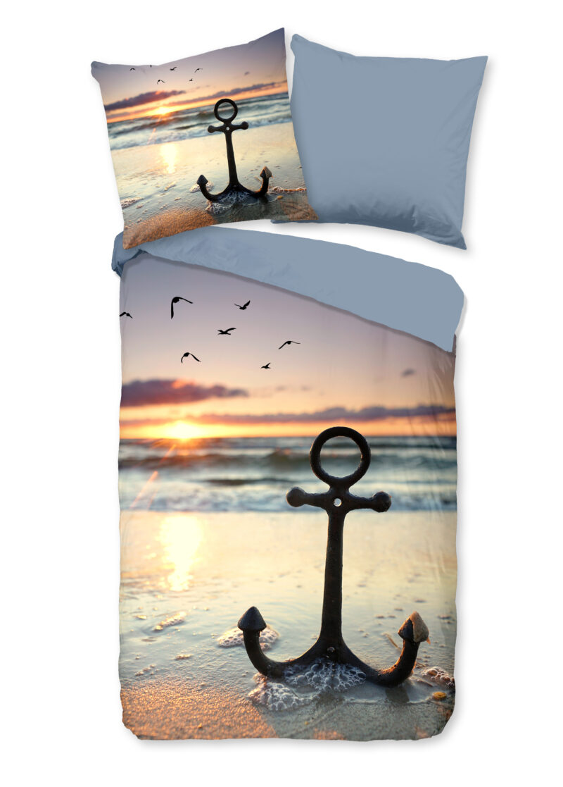 Good Morning Dekbedovertrek "strand/ zee" - Multi - (200x200 cm) - Katoen