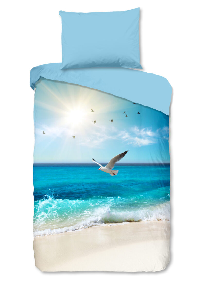 Good Morning Dekbedovertrek "strandthema" - Multi - (140x200 cm) - Katoen