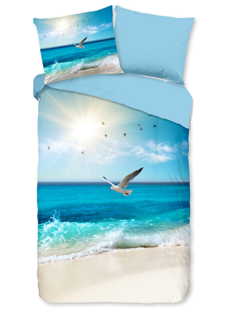 Good Morning Dekbedovertrek "strandthema" - Multi - (140x200/220 cm) - Katoen