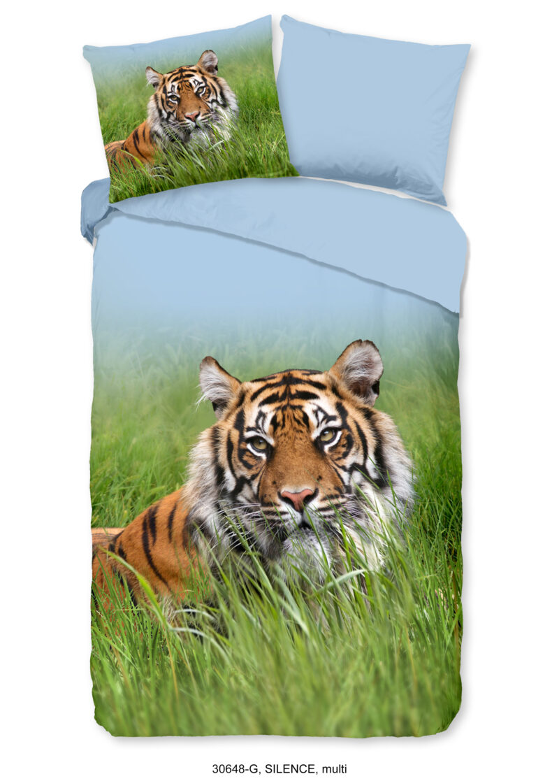 Good Morning Dekbedovertrek "tijger" - Multi - (140x200/220 cm) - Katoen