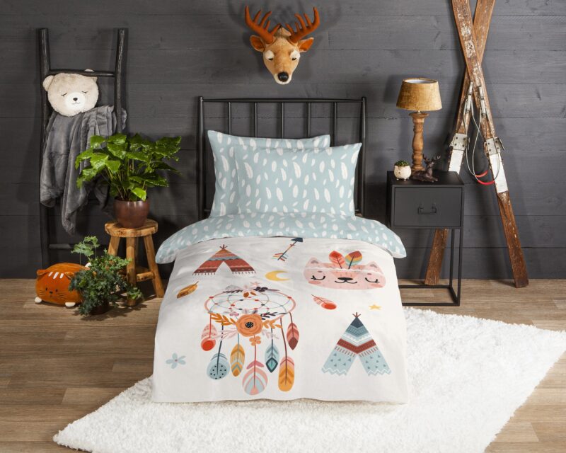 Good Morning Flanellen dekbedovertrek  "Dreamy" - Multi