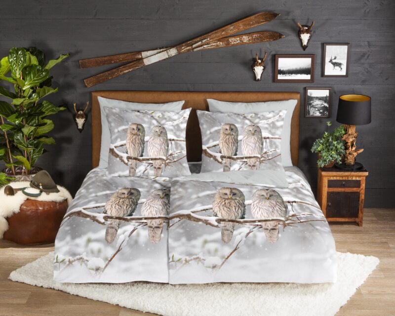 Good Morning Flanellen dekbedovertrek  "Febe" - Grijs