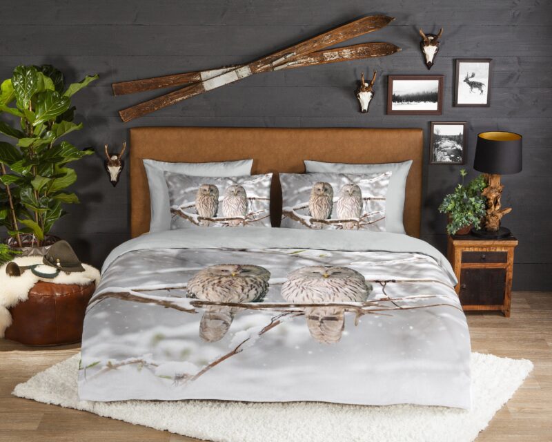 Good Morning Flanellen dekbedovertrek  "Febe" - Grijs