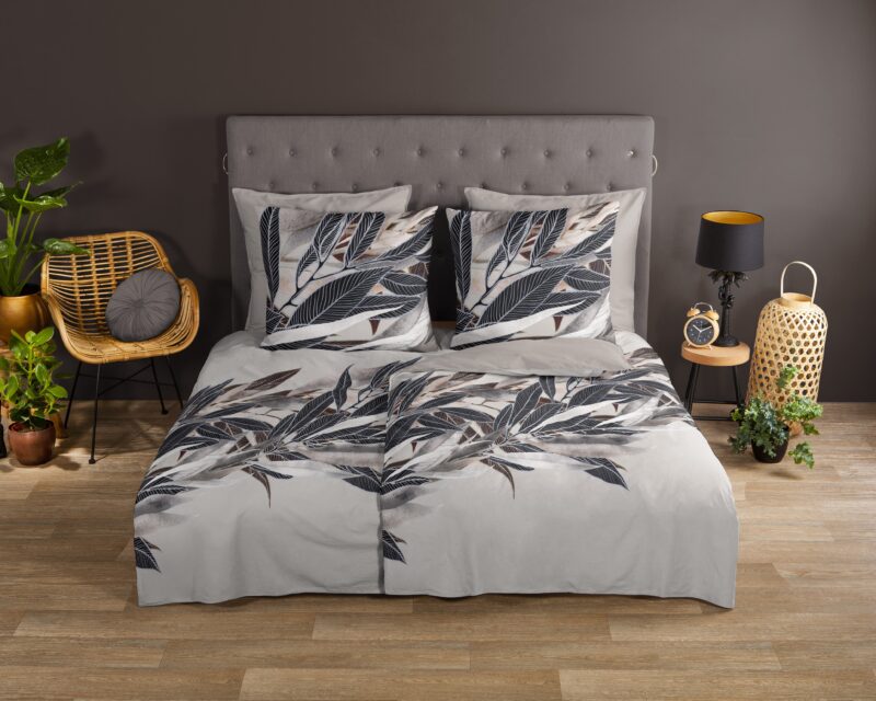 Good Morning Katoenen dekbedovertrek  "Gisele" - Grijs