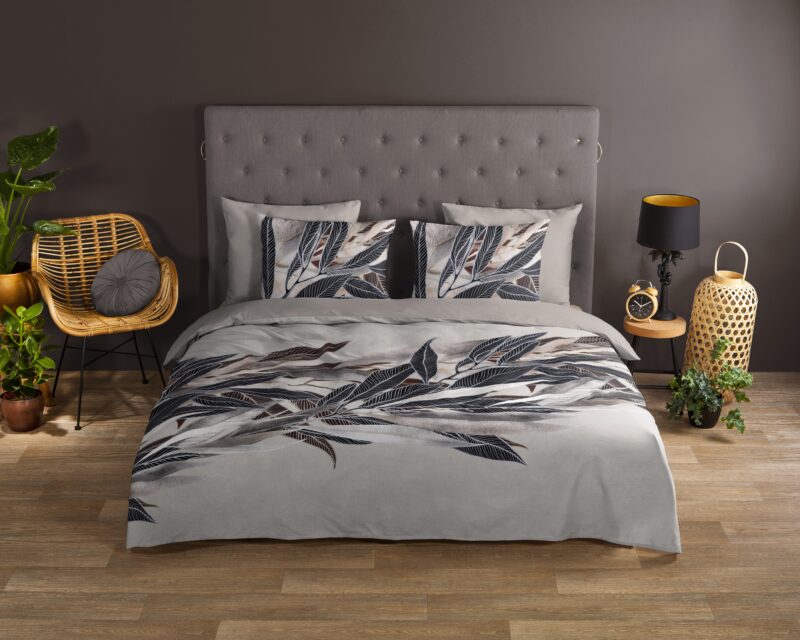 Good Morning Katoenen dekbedovertrek  "Gisele" - Grijs