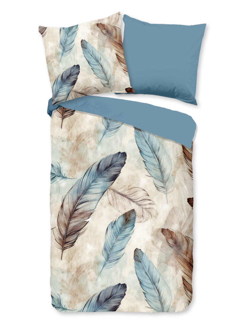 Good Morning Dekbedovertrek "veren" - Multi - (200x200 cm) - Katoen