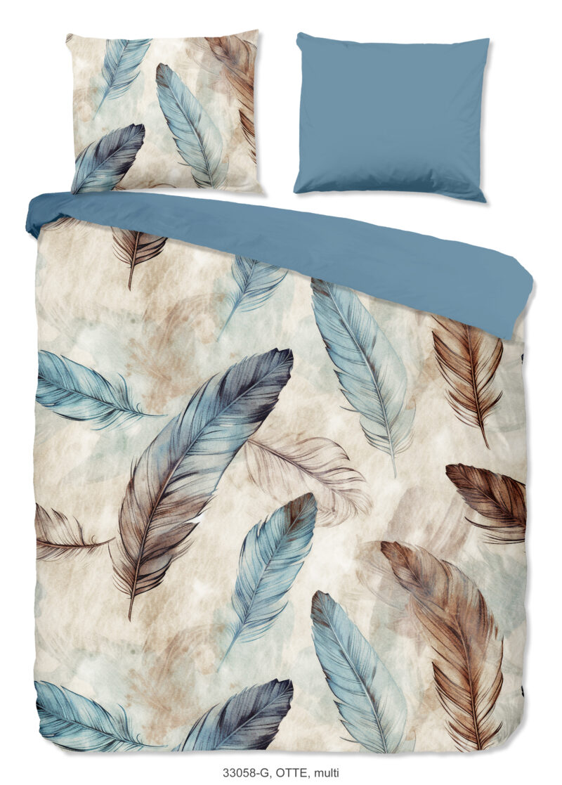 Good Morning Dekbedovertrek "veren" - Multi - (240x200/220 cm) - Katoen