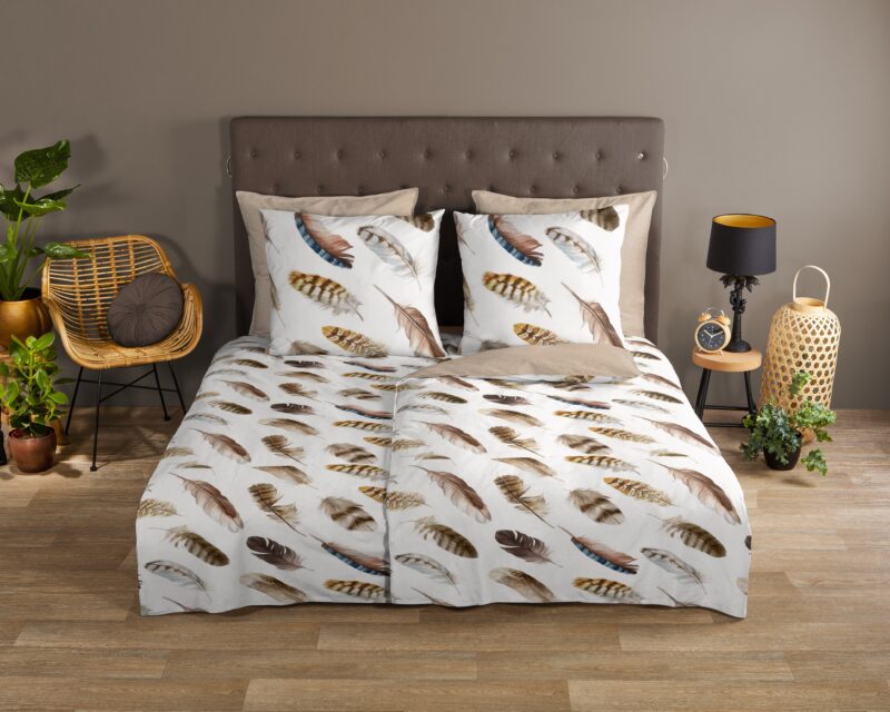 Good Morning Katoenen dekbedovertrek  "Fedra" - Zand