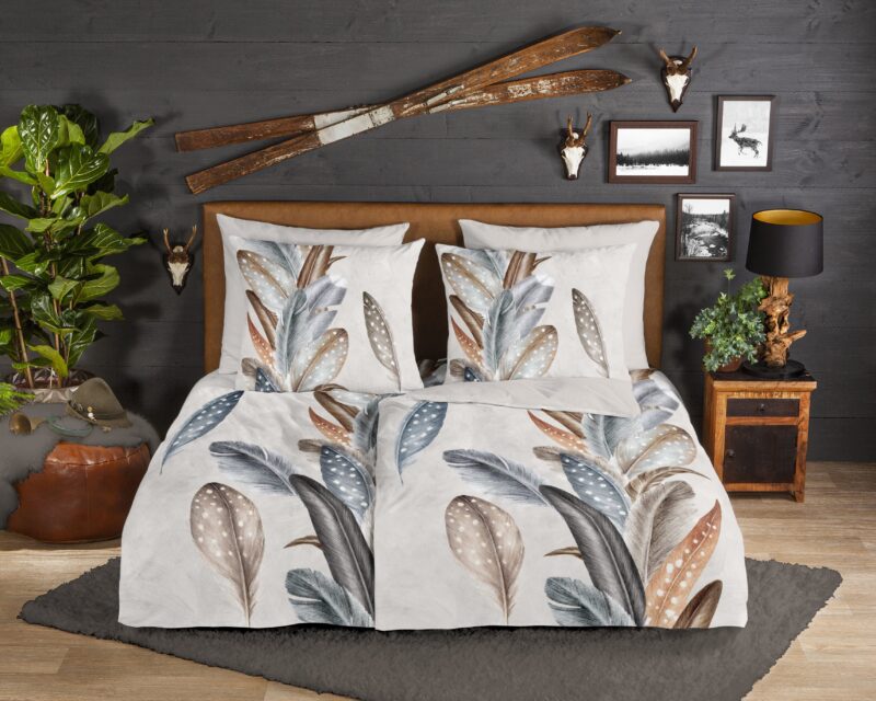 Good Morning Flanellen dekbedovertrek  "Eina" - Zand