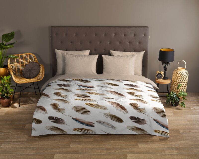 Good Morning Katoenen dekbedovertrek  "Fedra" - Zand