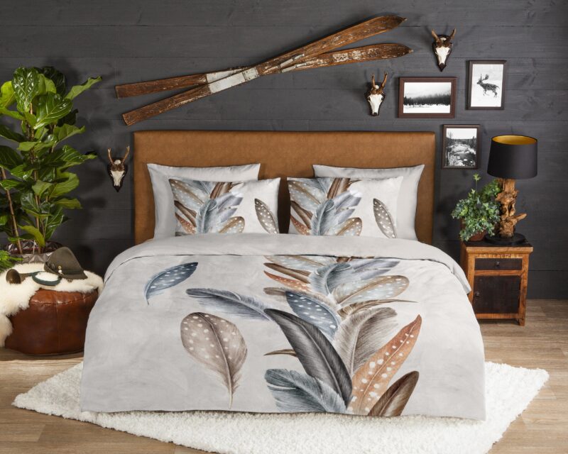 Good Morning Flanellen dekbedovertrek  "Eina" - Zand