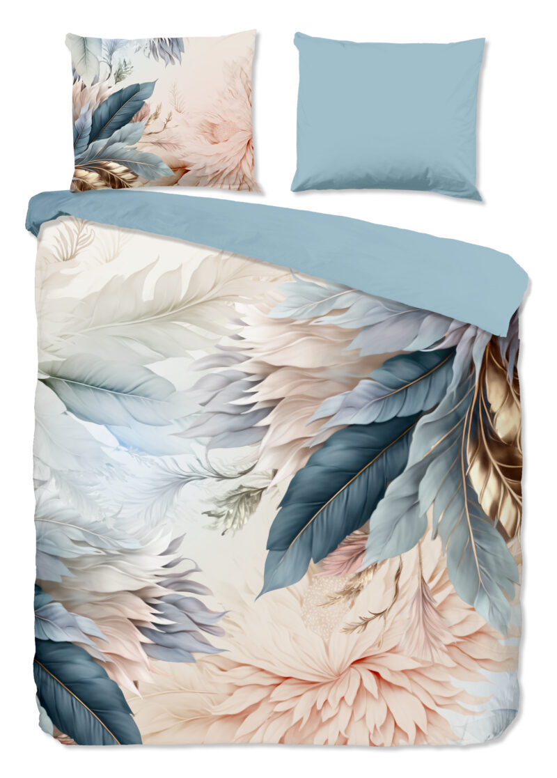 Good Morning Dekbedovertrek "veren en bladeren" - Multi - (240x200/220 cm) - Katoen