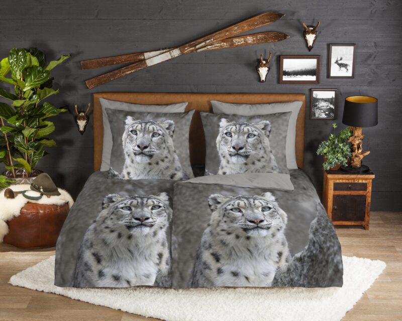 Good Morning Flanellen dekbedovertrek  "Chief" - Grijs