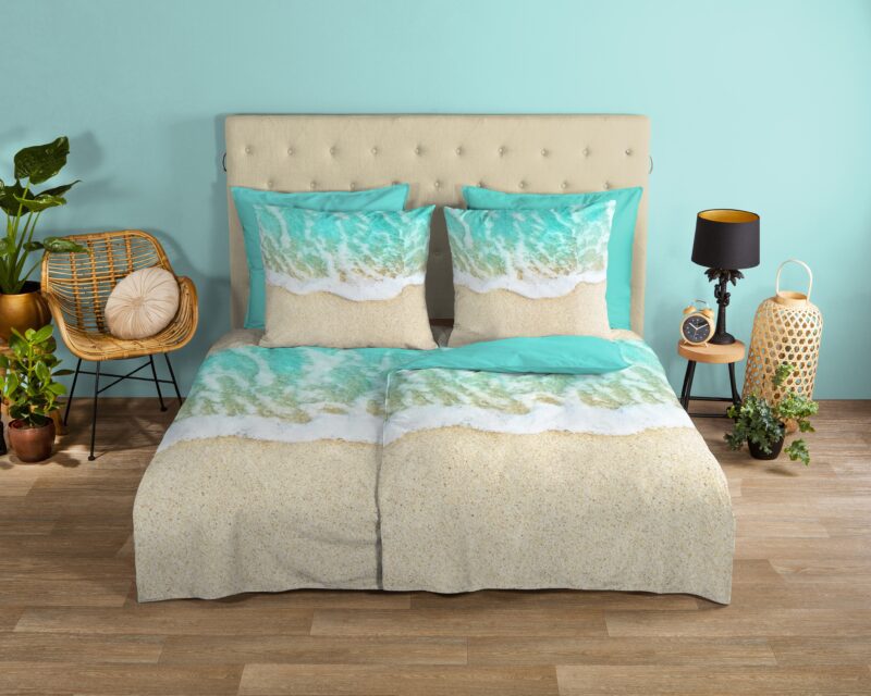 Good Morning Katoenen dekbedovertrek  "Beach" - Multi