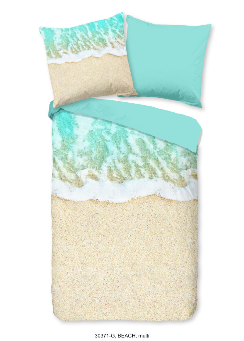 Good Morning Dekbedovertrek "zee/ strand" - Multi - (135x200 cm) - Katoen