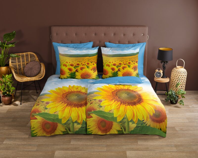 Good Morning Katoenen dekbedovertrek  "Sonne" - Multi