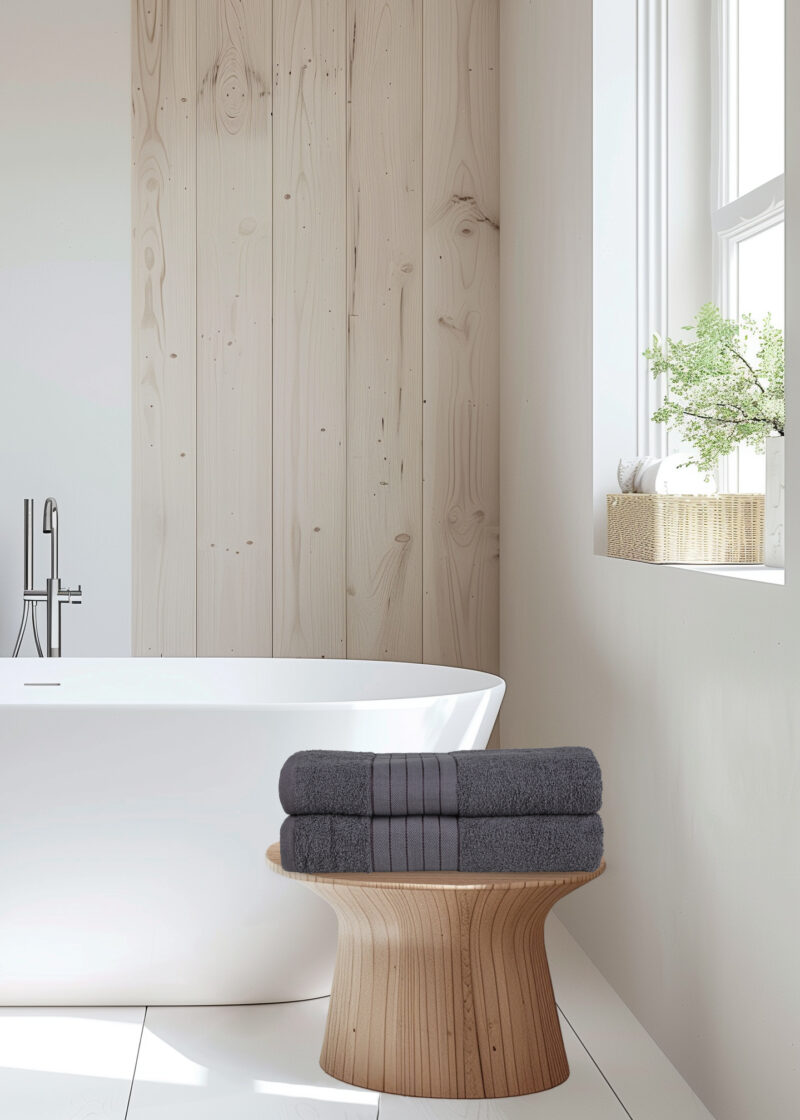 Good Morning Handdoeken set van 2 "" - Antraciet