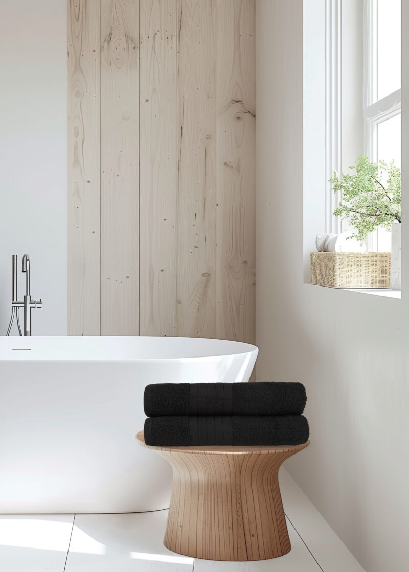 Good Morning Handdoeken set van 2 "" - Zwart