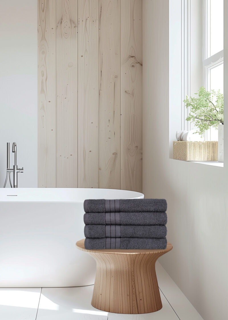 Good Morning Handdoeken set van 4 "" - Antraciet