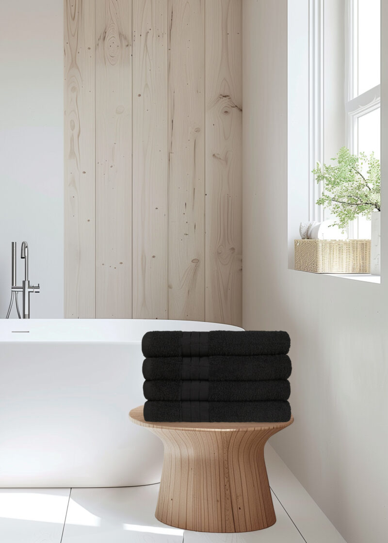 Good Morning Handdoeken set van 4 "" - Zwart