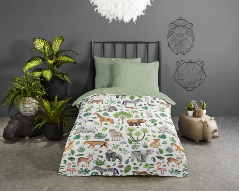 Good Morning Katoenen kinderdekbedovertrek  "Samba" - Multi