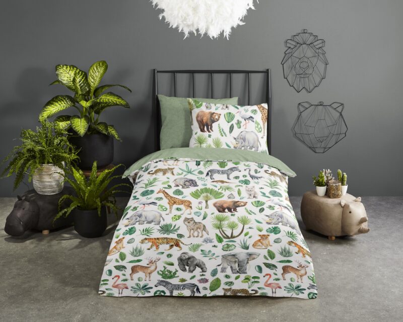 Good Morning Katoenen kinderdekbedovertrek  "Samba" - Multi