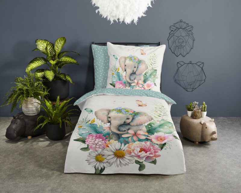 Good Morning Katoenen kinderdekbedovertrek  "Eli" - Multi