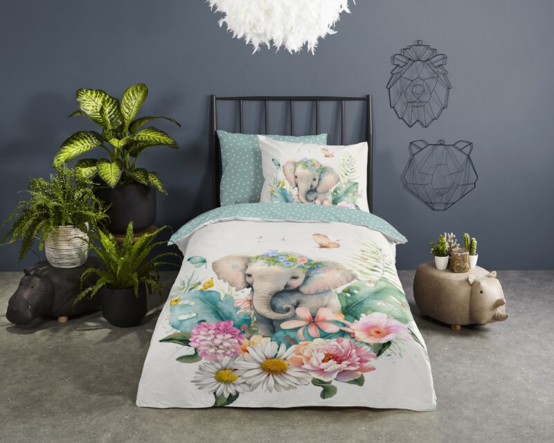 Good Morning Katoenen kinderdekbedovertrek  "Eli" - Multi