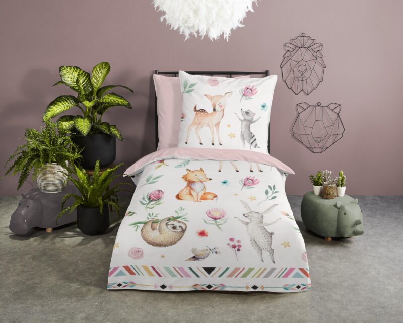 Good Morning Katoenen kinderdekbedovertrek  "Dance" - Multi