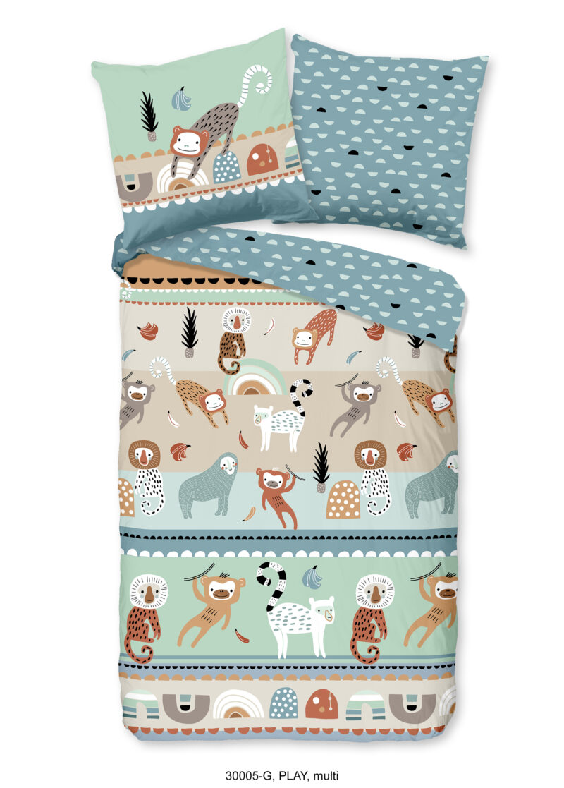 Good Morning Kinderdekbedovertrek "dieren" - Multi - (135x200 cm) - Katoen